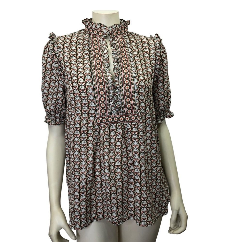 MAX EDITION $88 RUFFLE SLEEVE &‎ NECKLINE MD NEW WITH TAG